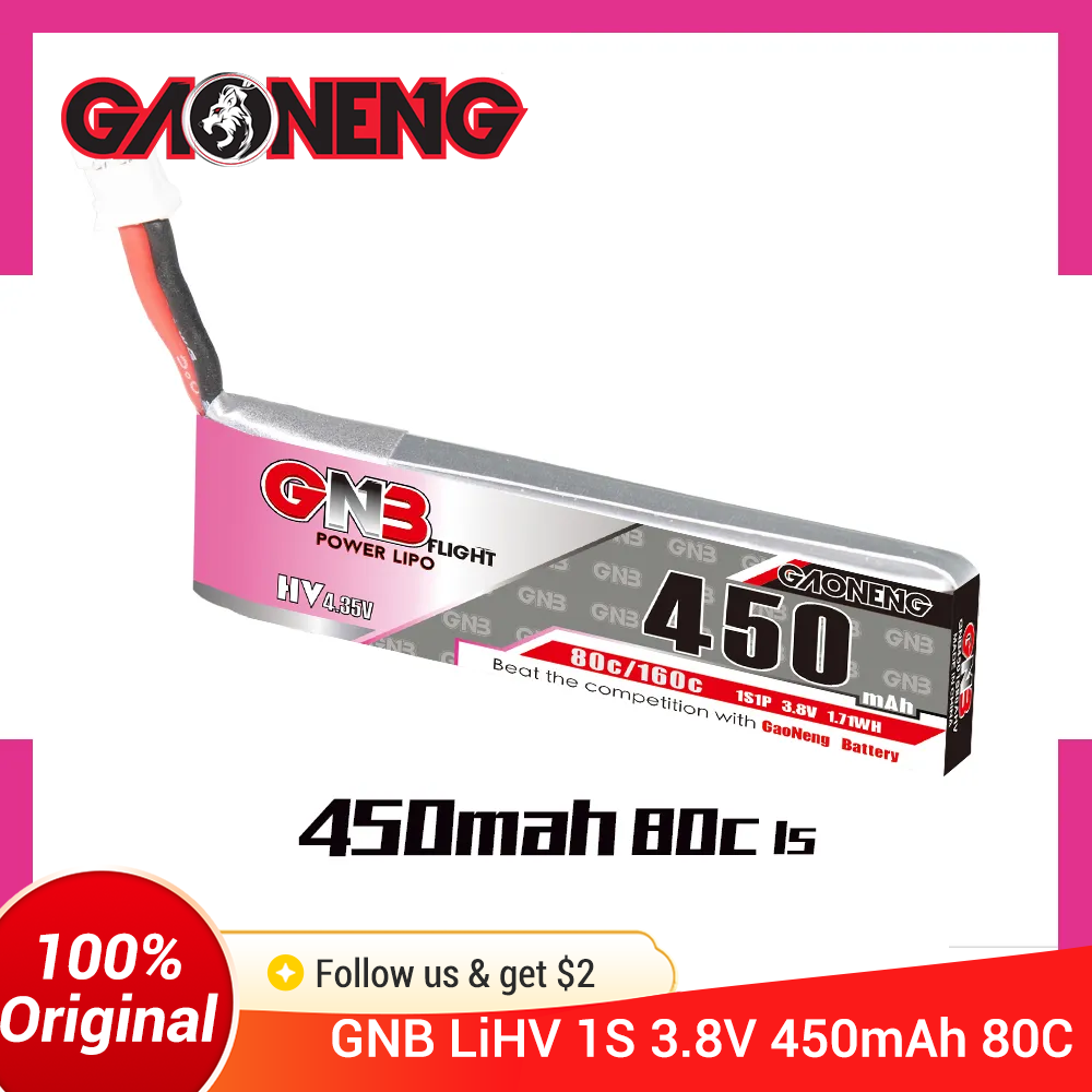 GAONENG GNB 1S 450mAh 80C/160C - Drone Battery Li-Ion reseña y precio