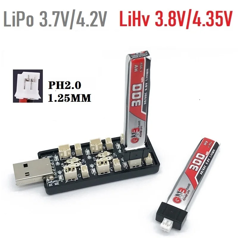 6CH USB 1S LiPo/LiHv 3,7 V/4,2 - Drone Battery Connector reseña y precio