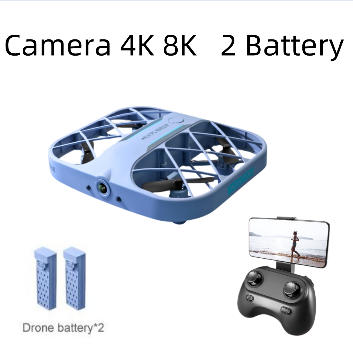 Dron JJRC H107 FPV RC con 2 Ba - Drone Battery Box reseña y precio