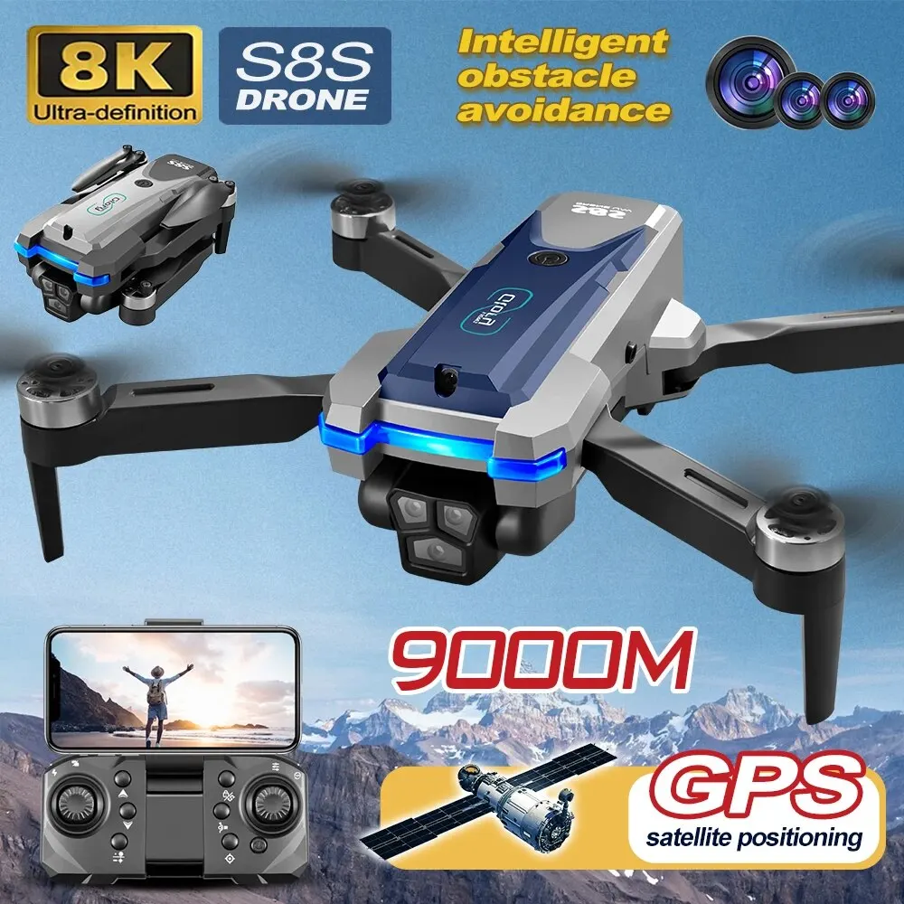 Dron plegable S8S con GPS, 5G, - Drone Battery Box reseña y precio